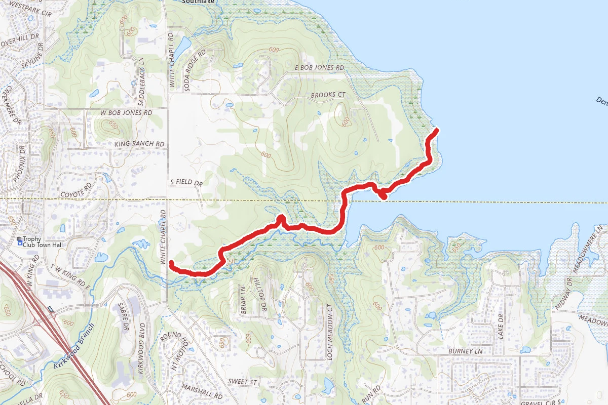 Walnut Grove Trail from Blue Stem Trailhead