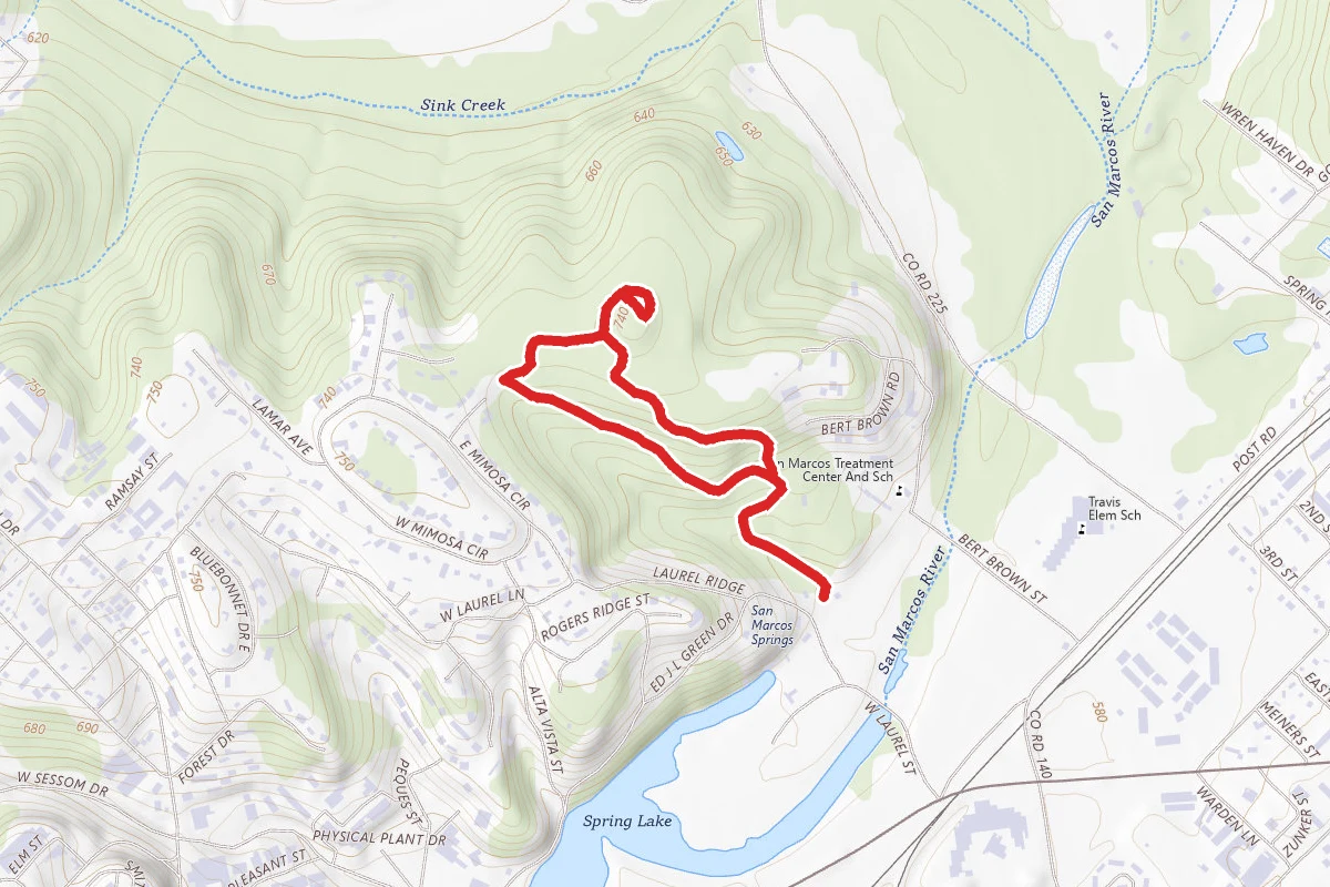 Tonkawa and Blind Salamander Way Loop