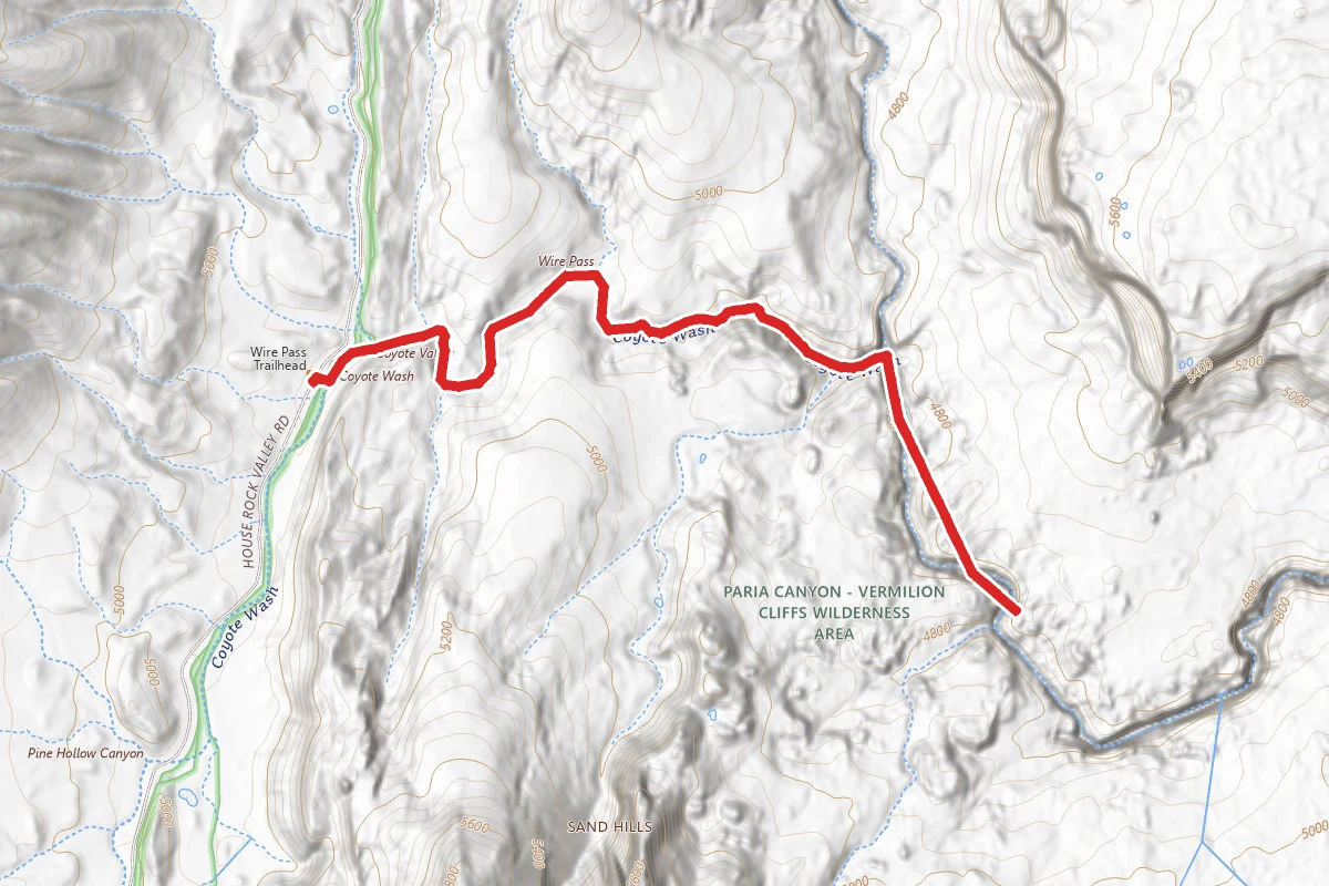 Wire Pass Trail to Buckskin Gulch
