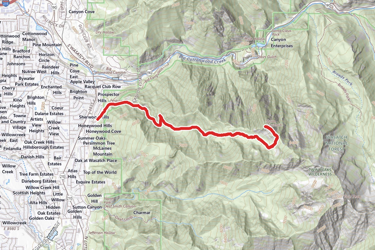 Ferguson Canyon to Storm Mountain