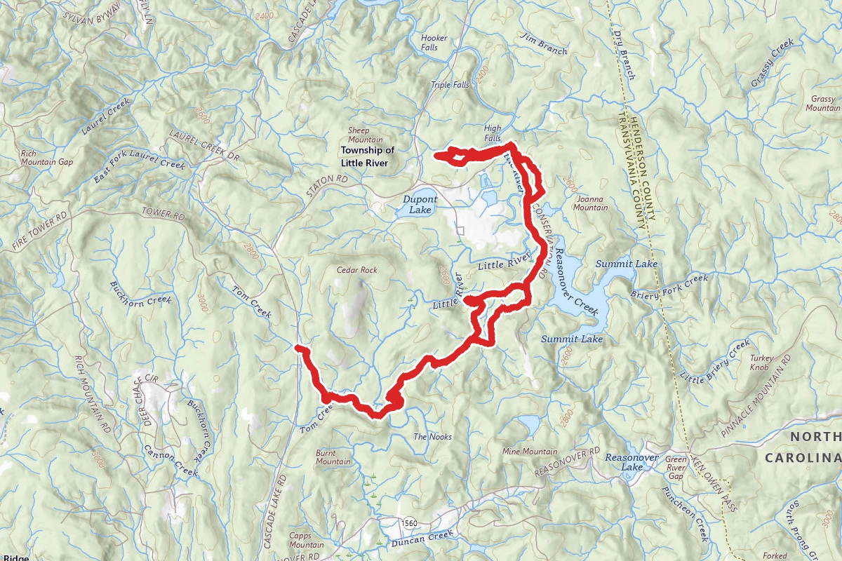 Corn Mill Shoals to Bridal Veil Falls