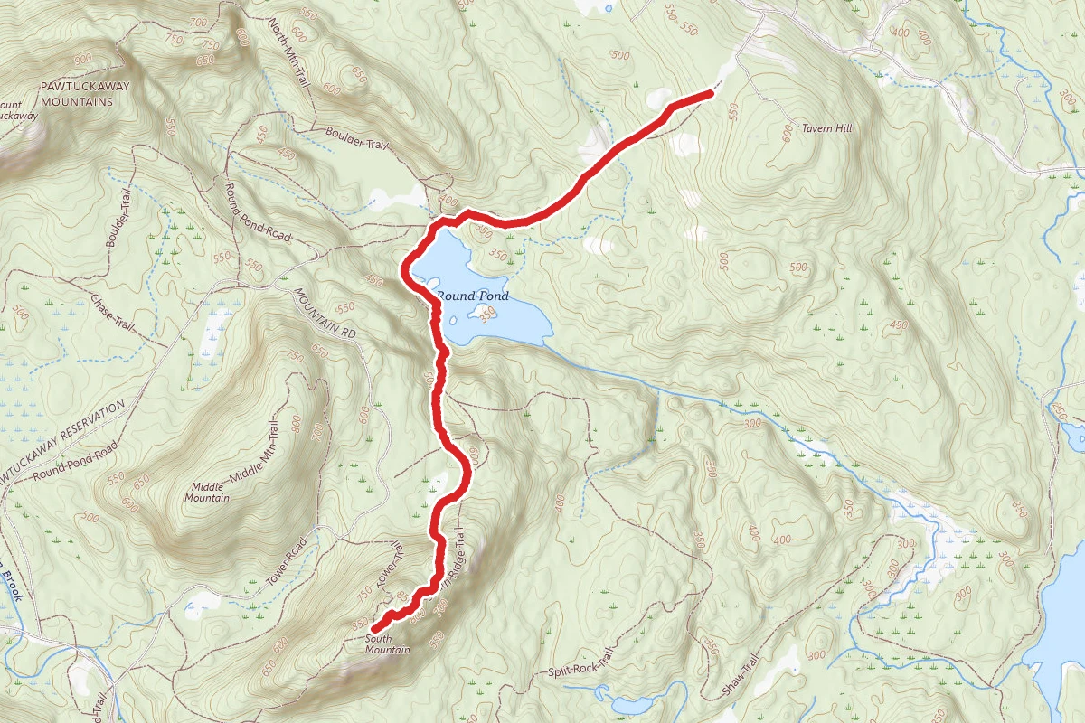Round Pond Trail To South Ridge Trail