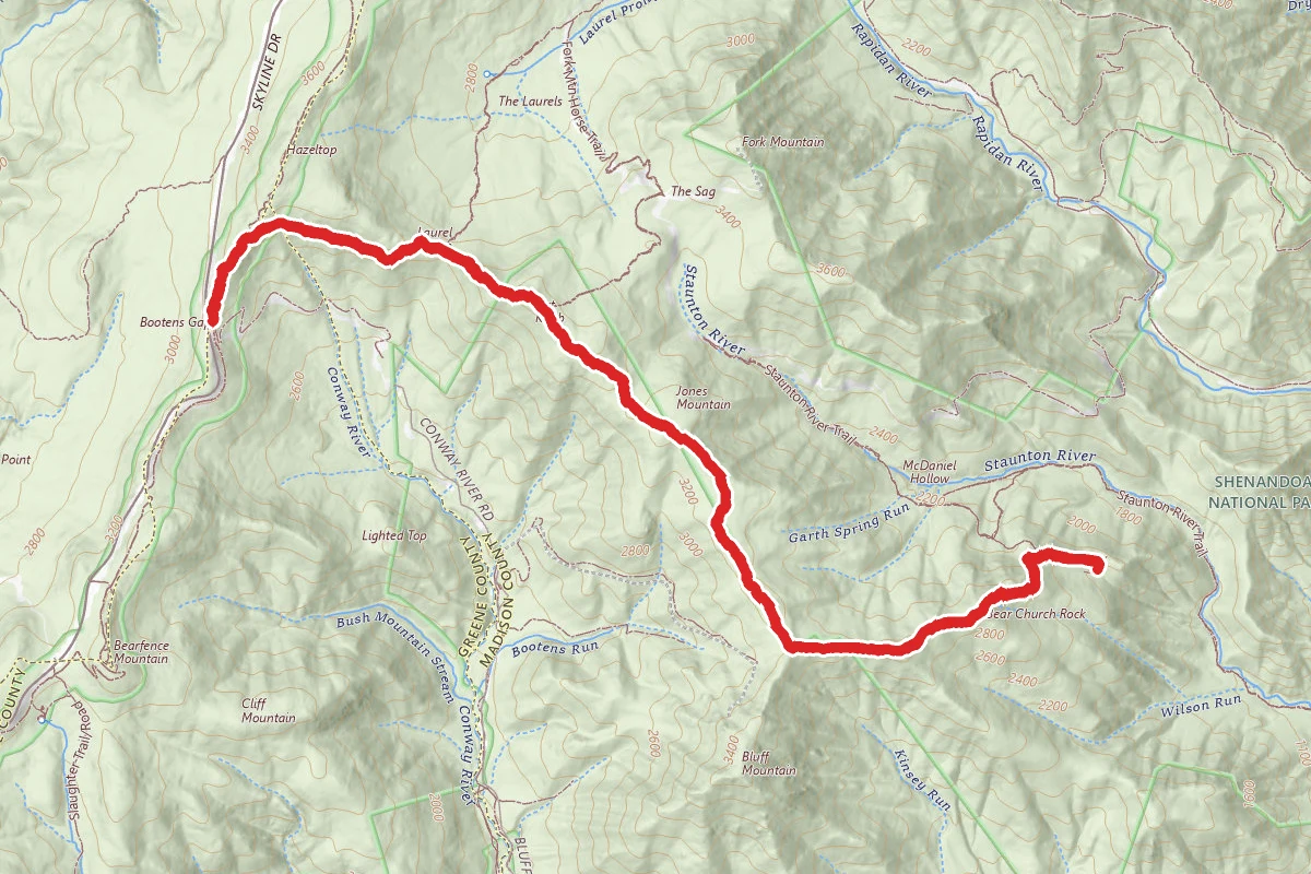 Jones Mountain Trail to Cat Knob and Bear Church Rock