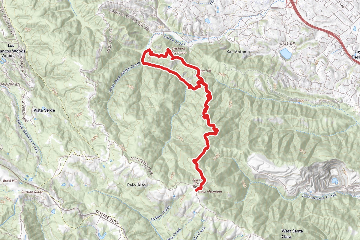 Creek Trail to Black Mountain Loop