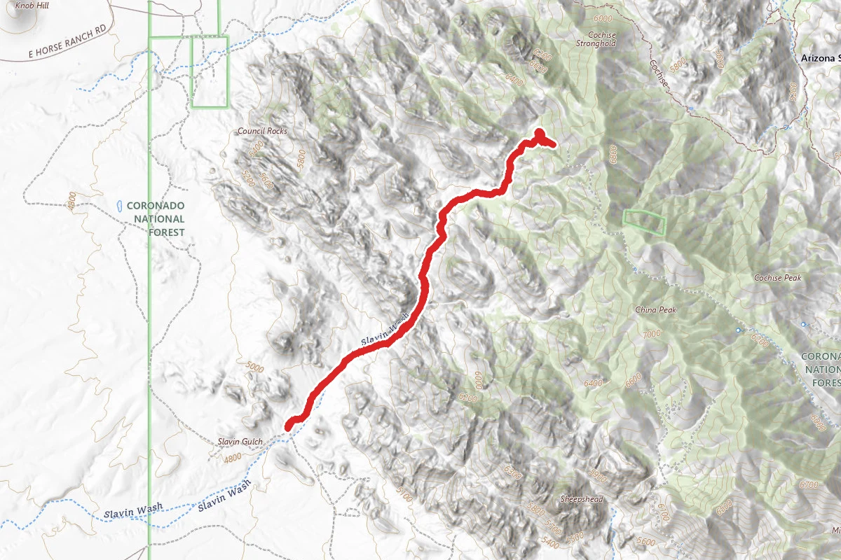 Slavin Gulch, Dragoon Mountains