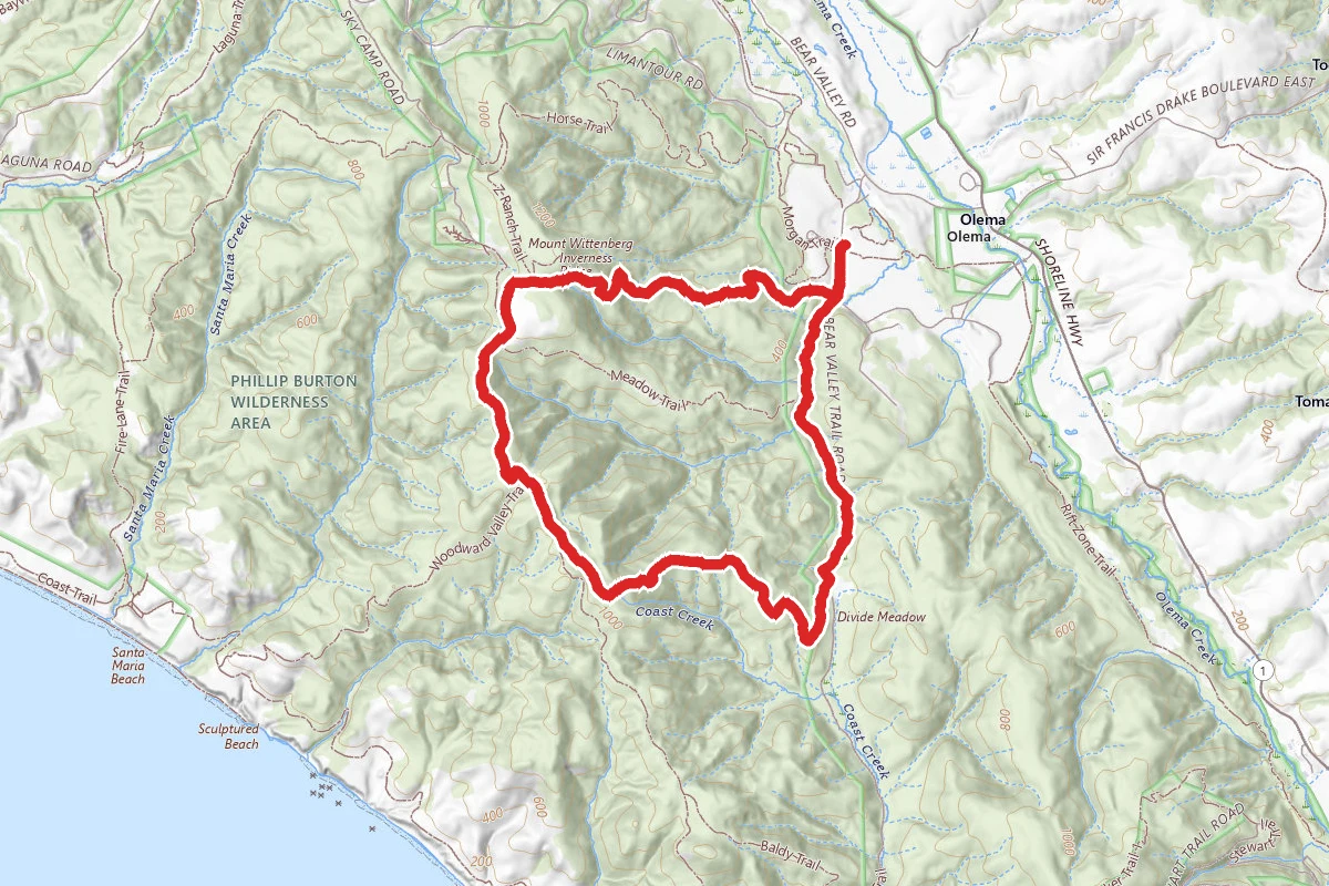 Mount Wittenberg, Sky, Old Pine and Bear Valley Trail Loop