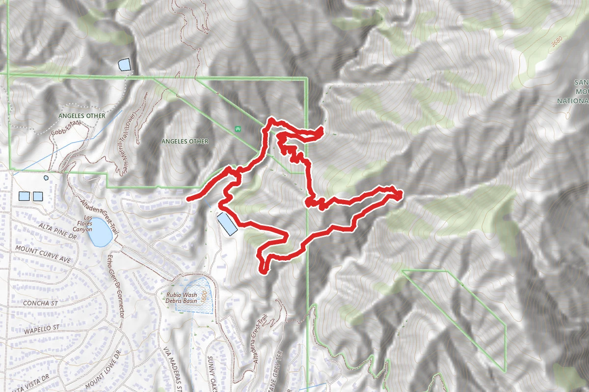 Rubio Canyon, Lone Tree and Gooseberry Loop
