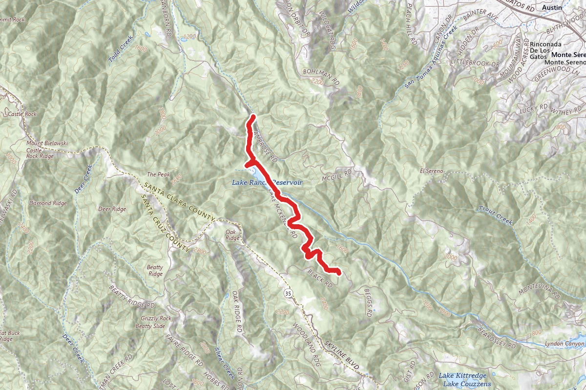 Lake Ranch Trail to John Nicholas Trail