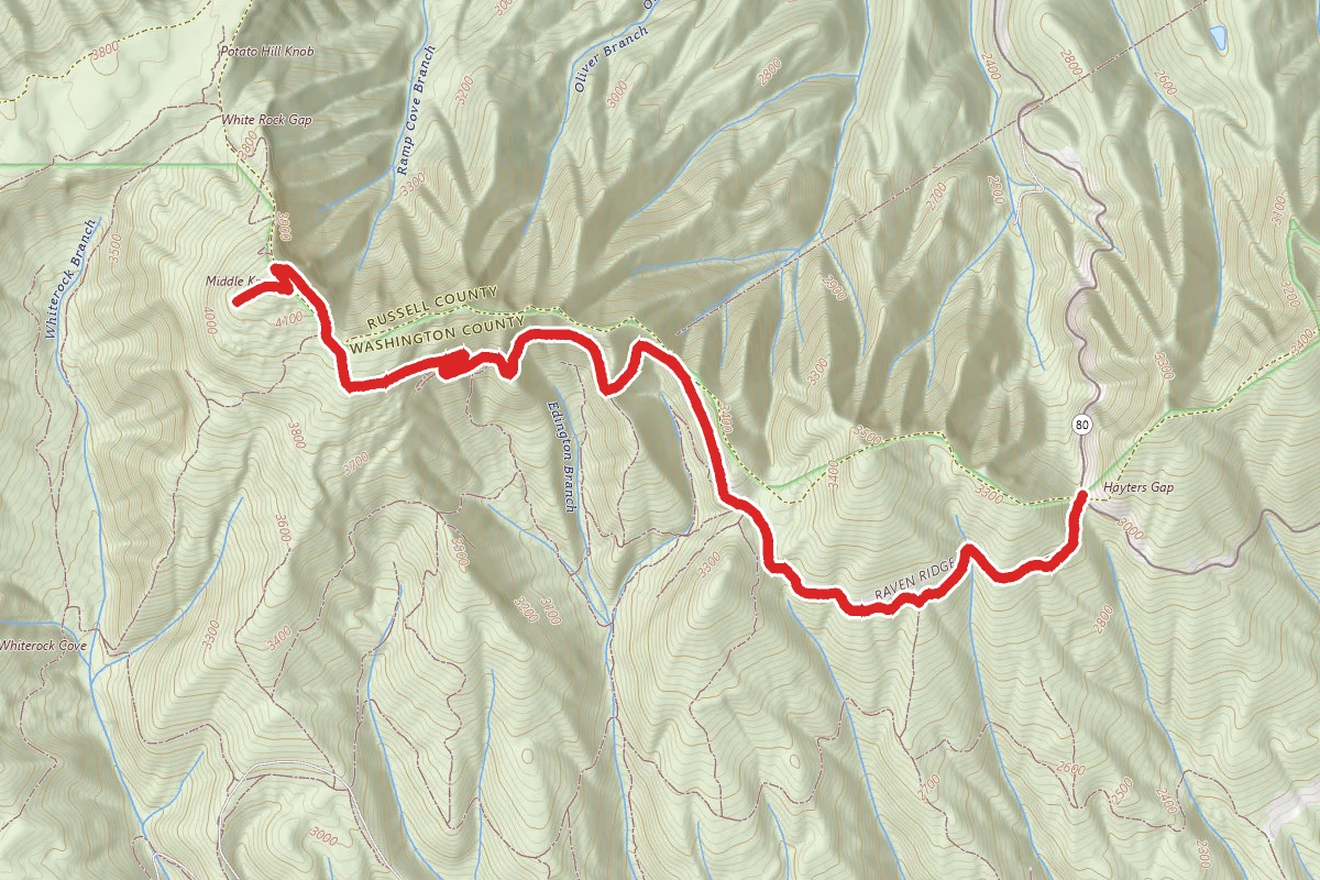 The Great Channels via Brumley Mountain Trail