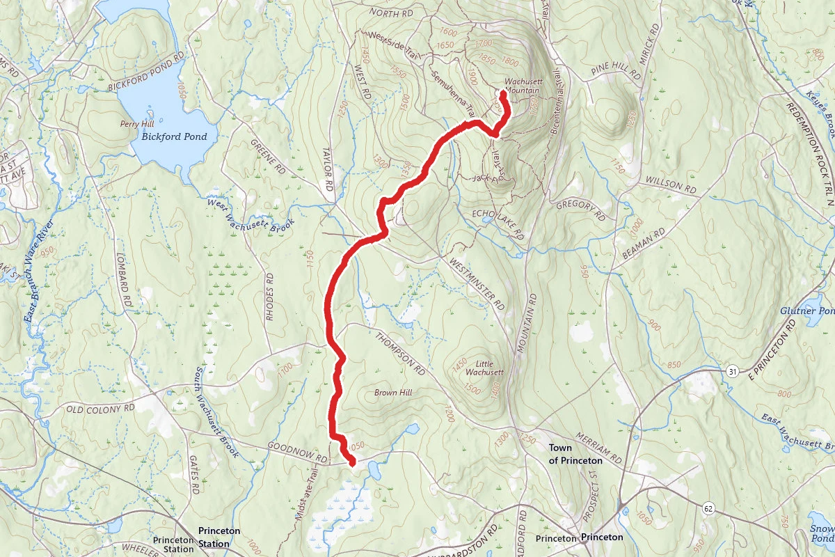 Wachusett Mountain via Chapman Trail