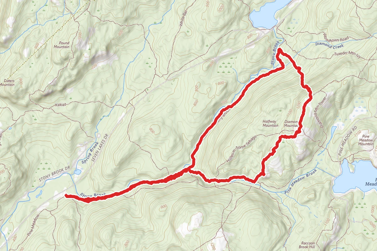 Diamond Mountain Loop via Stony Brook and Pine Meadows