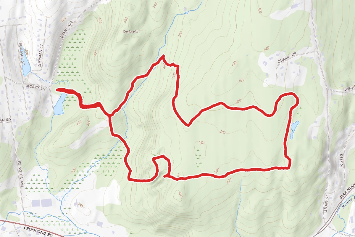 Quarry Lookout via White, Red, Green and Blue Trail Loop