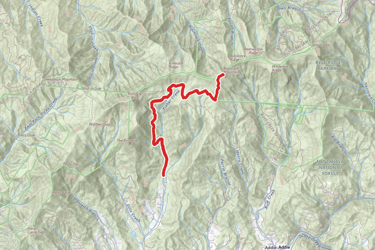 Black Rock Mountain via Fisher Creek