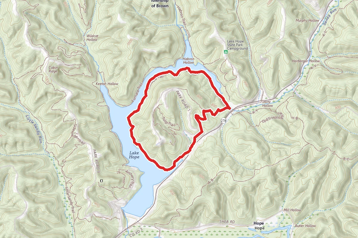 Pennisula Trail at Lake Hope