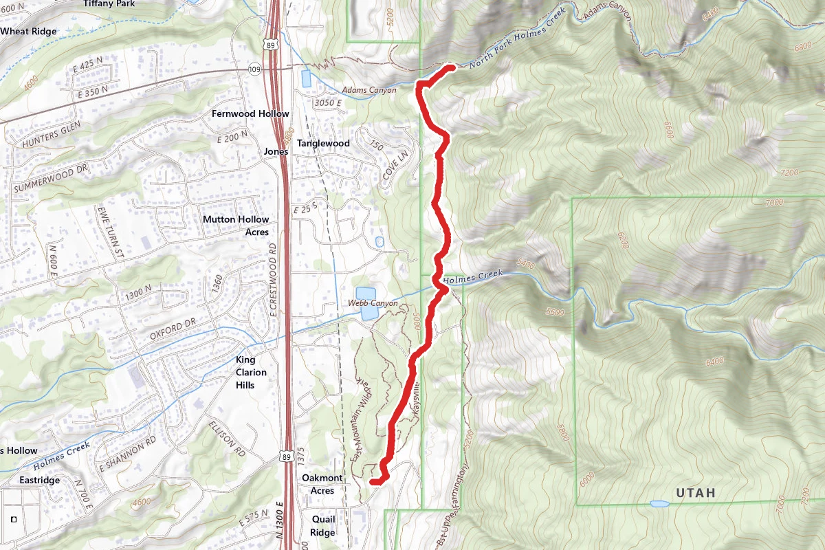 East Mountain Wilderness Park to Adam's Canyon