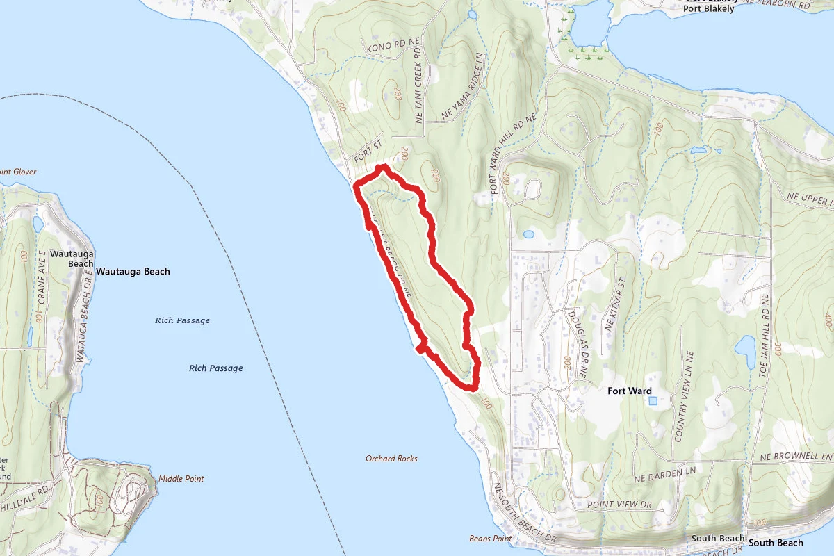 Fort Ward Upper Loop via Ridge Trail
