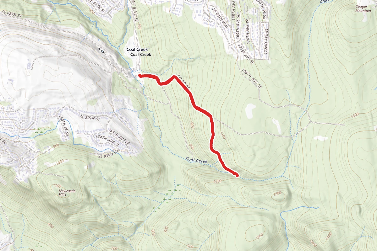 Cave Hole Trail to Coal Creek Falls Trail