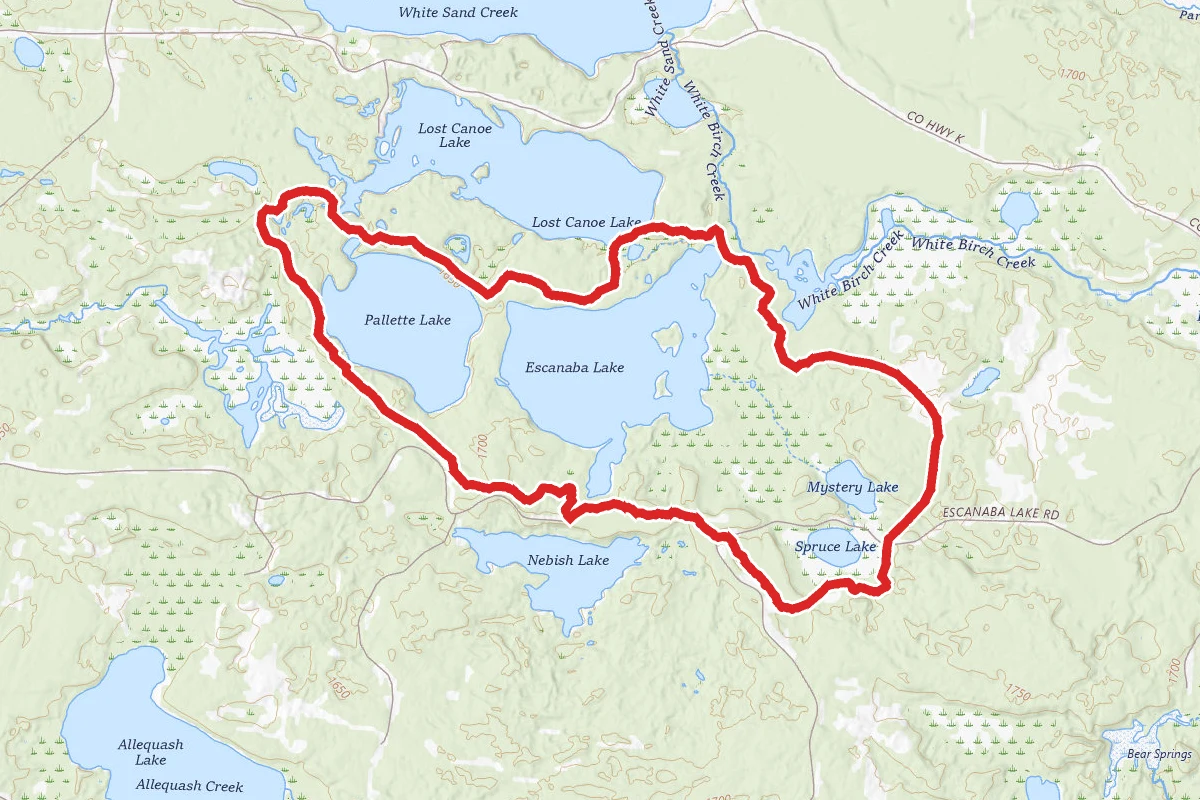 Escanaba Lake Loop