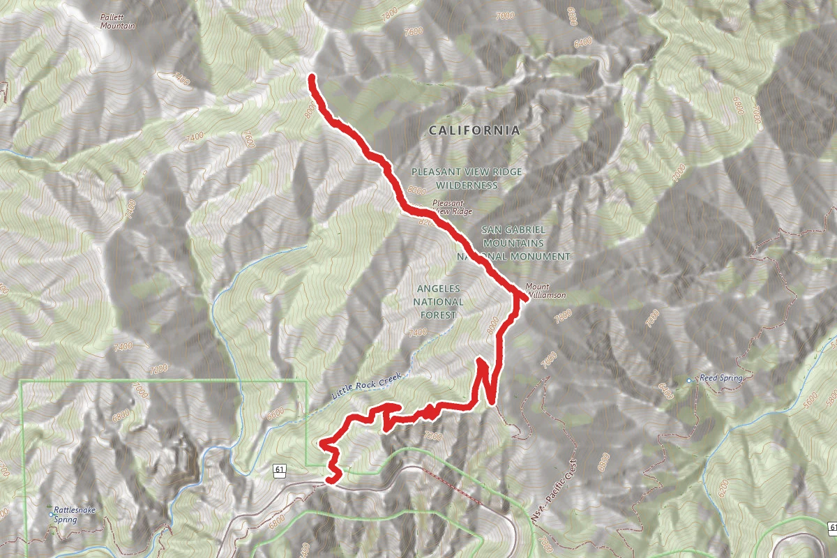 Mount Williamson and Pleasant View Ridge via Pacific Crest Trail