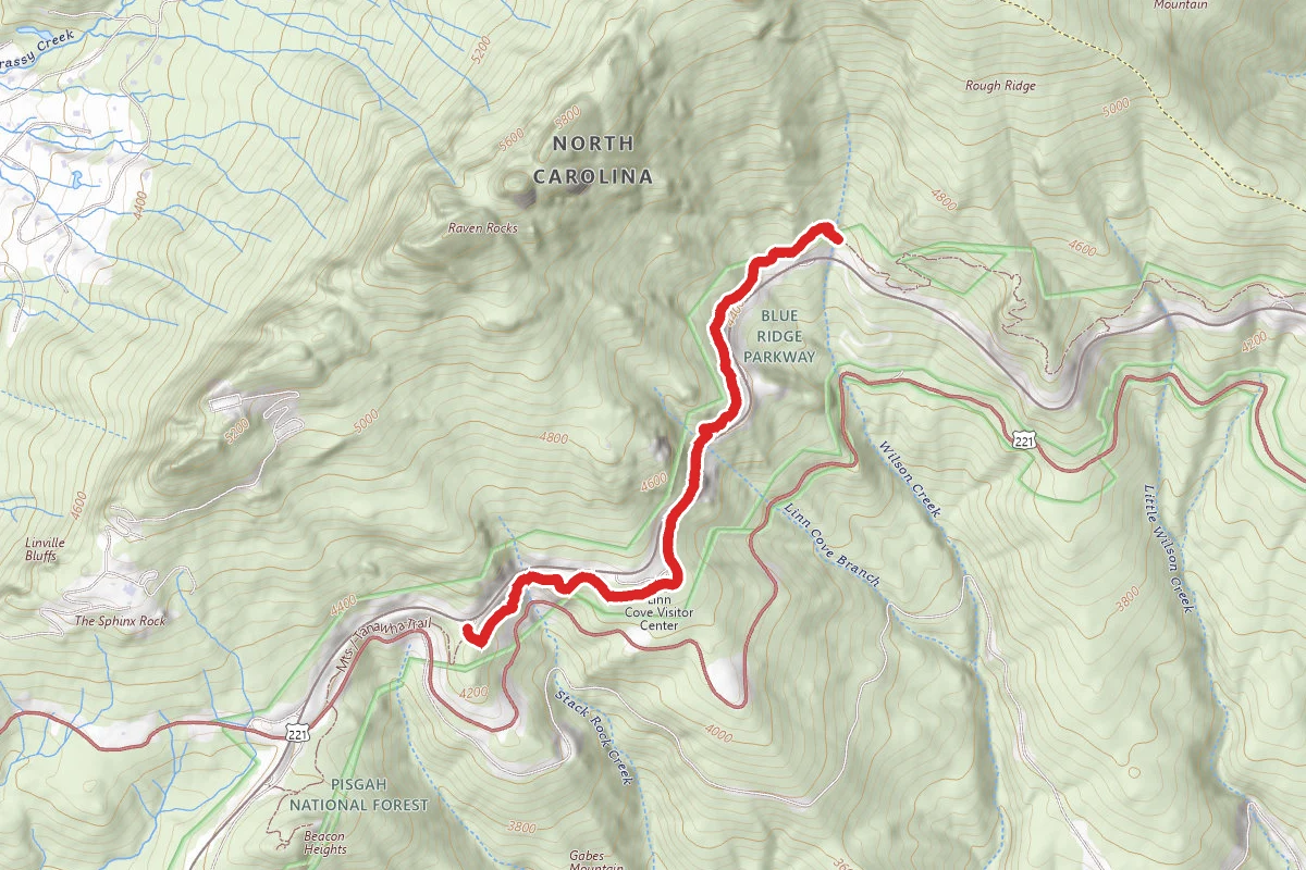 Stack Rock to Wilson Creek via Tanawha Trail
