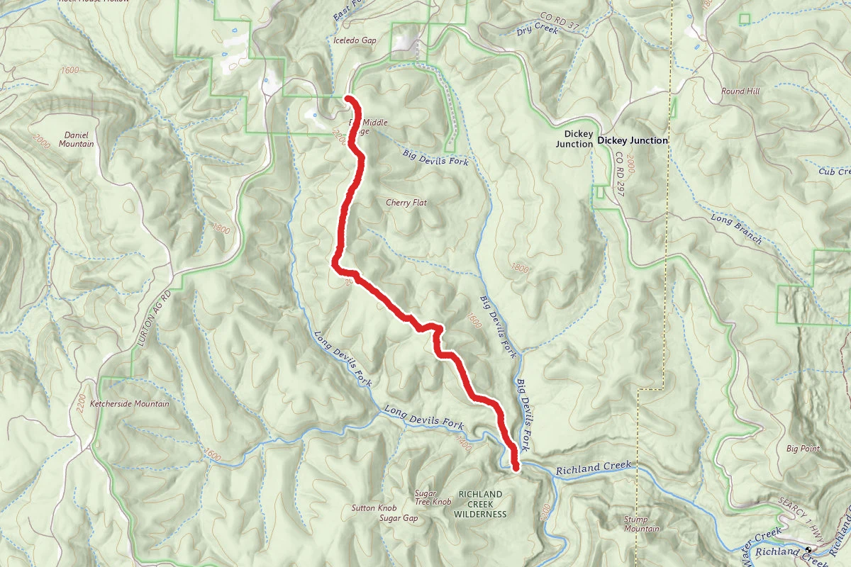 Twin Falls via Sandstone Castle Trailhead