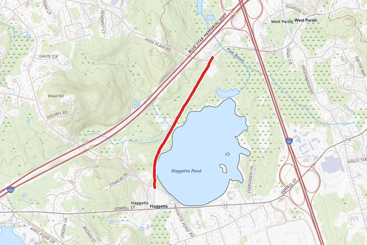Haggetts Rail Trail to Haggetts Pond