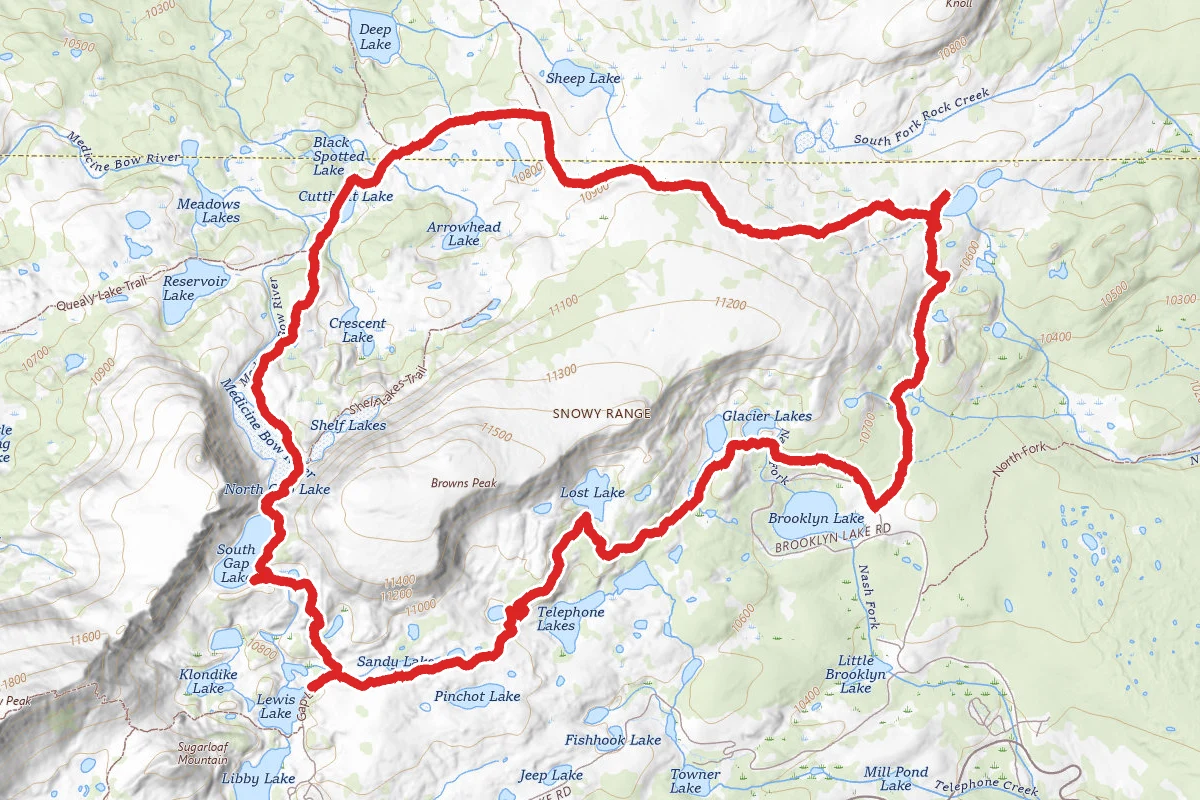Browns Peak Loop in Snowy Range
