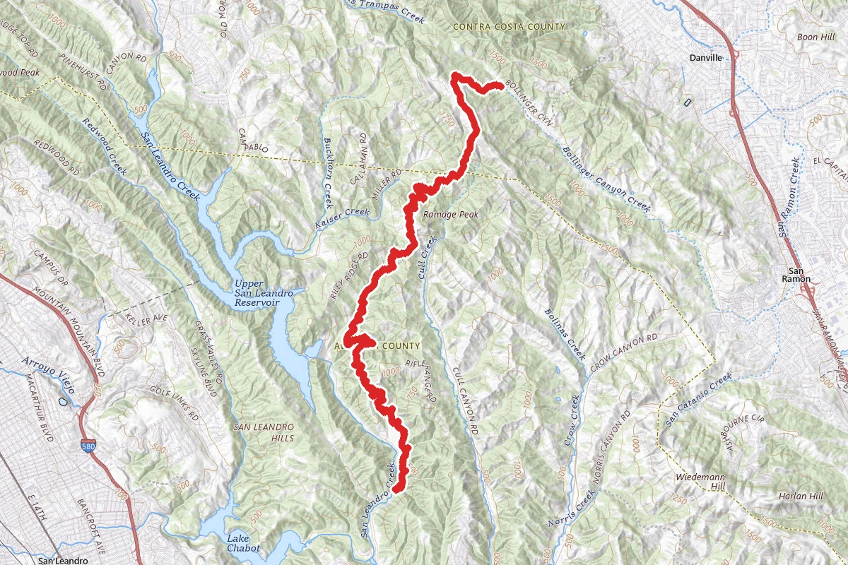 Chabot to Las Trampas via Ramage Peak