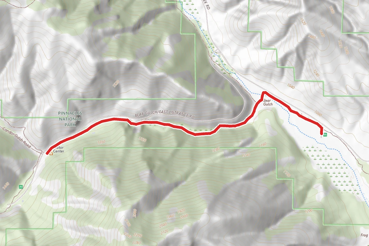 Peaks View Day Use Area to Bear Gulch Day Use Area Trail