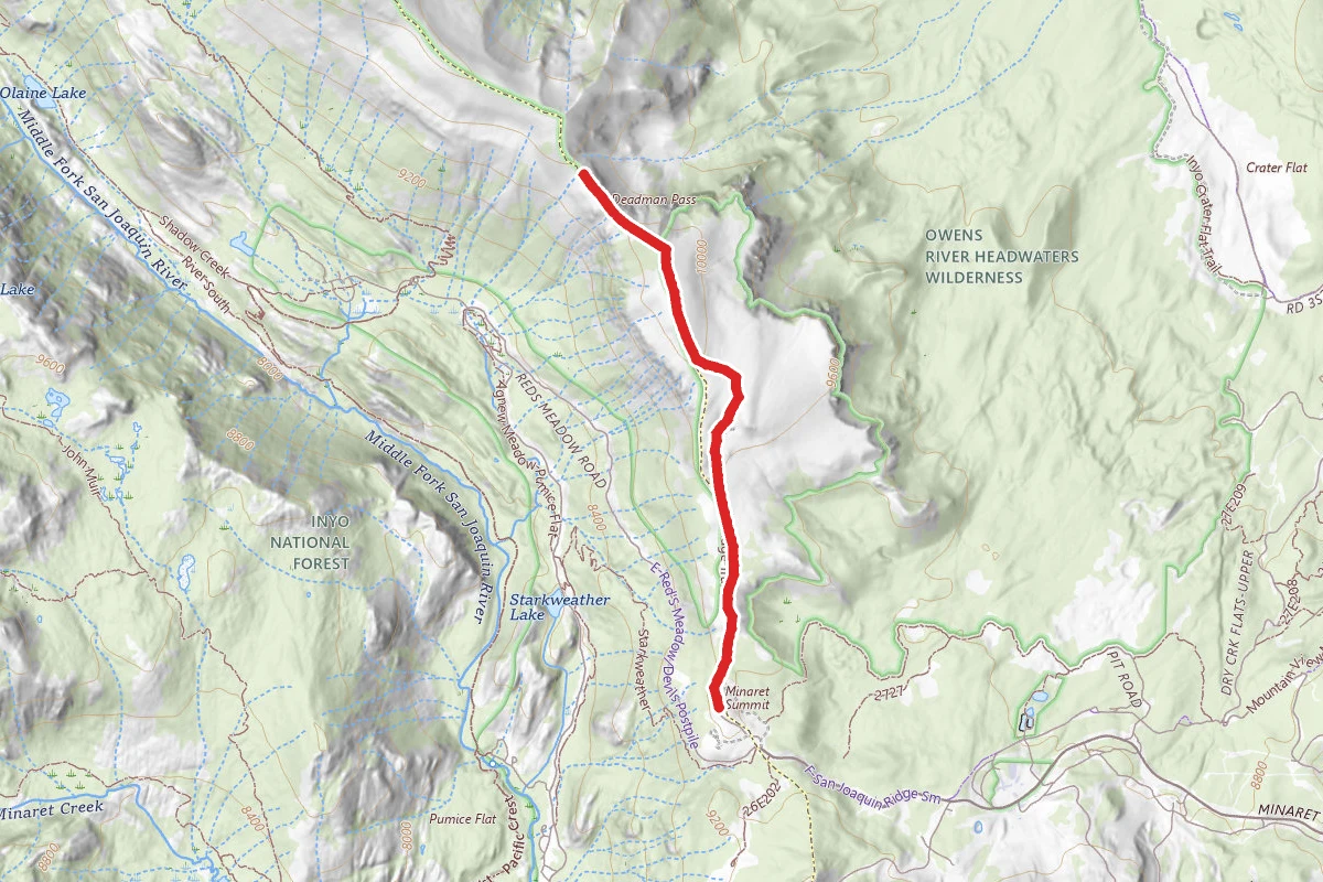 Minaret Summit Ridge to Deadman Pass OHV Route