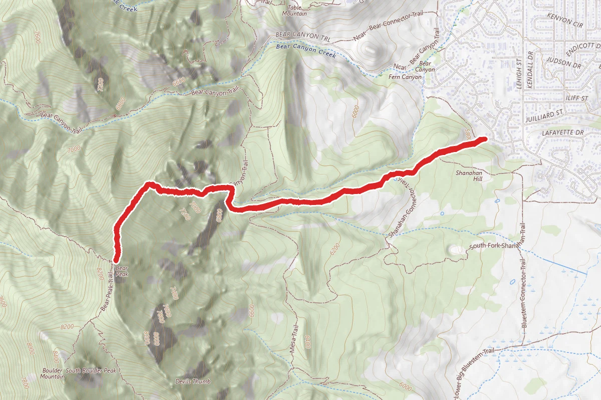 Bear Peak via Shanahan Ridge