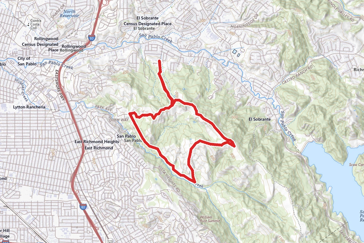 San Pablo Ridge, Mezue, Belgium and Wildcat Creek Loop via Clark Boas Trail