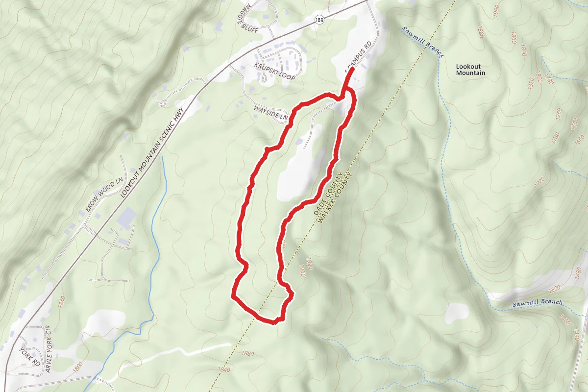 West Brow Lookout Mountain Loop