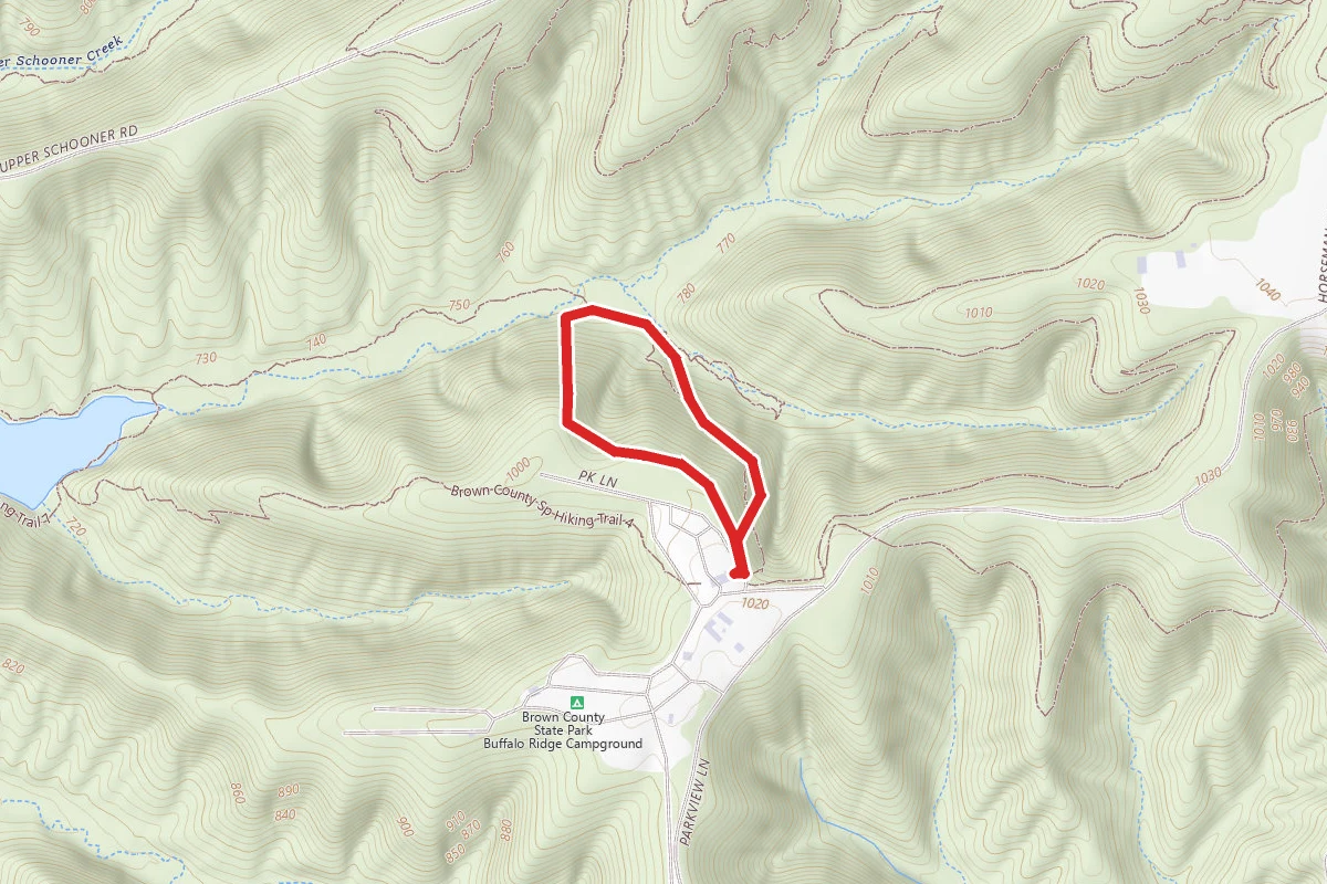 Trail 5 at Ogle Hollow Nature Preserve Trail