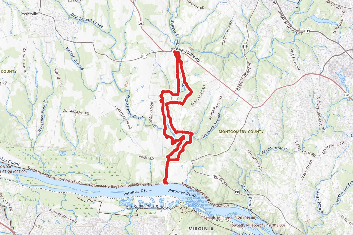 Seneca Greenway to Upper Potomac River Trail