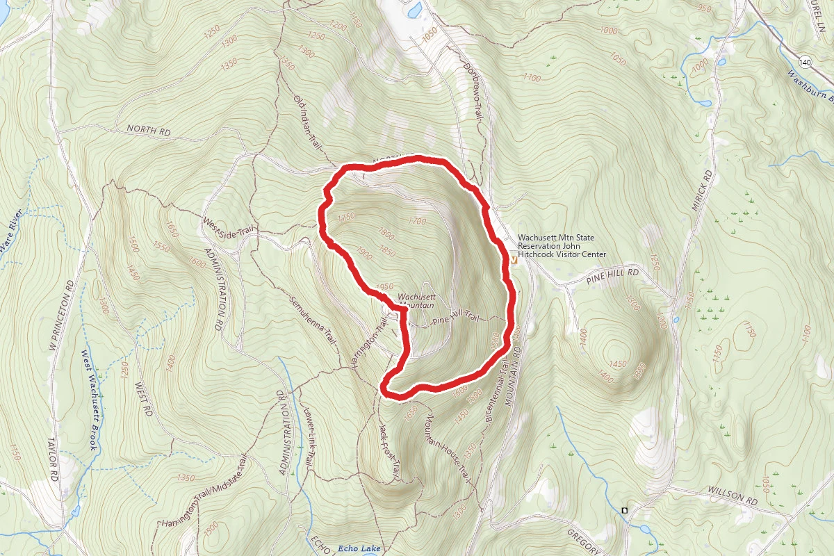 Wachusett Mountain via Old Indian and Loop Trails