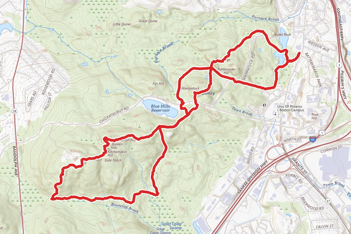 Skyline Trail to Kitchmakinh Hill and Chickatawbut Hill Loop