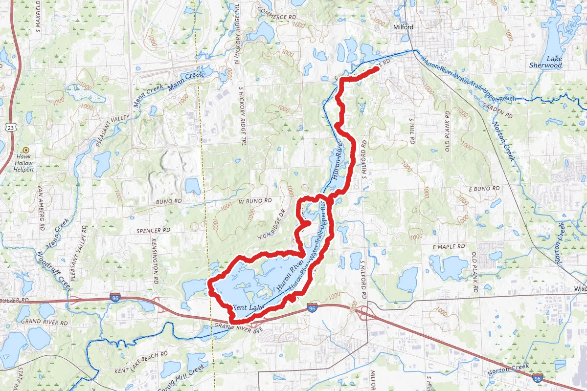 Milford Trail to Kent Lake Loop