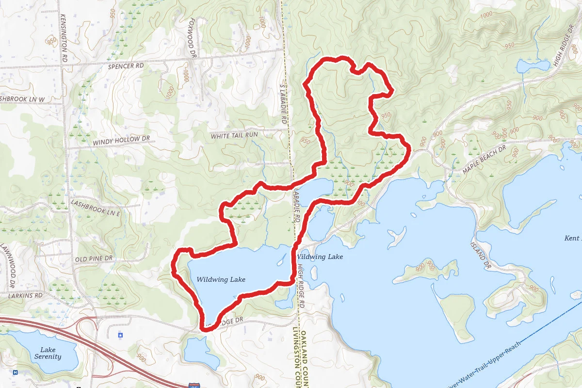 Fox Trail and Chicadee Loop to Wildwing Trail Loop