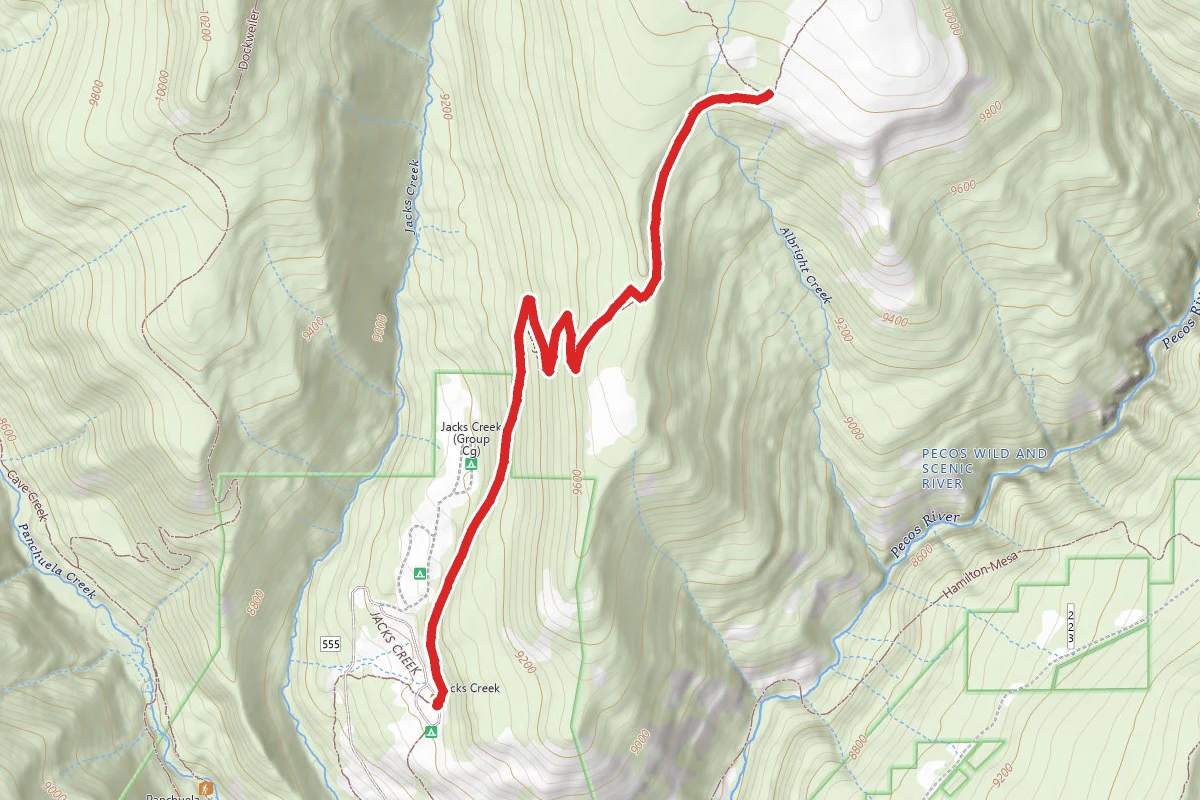 Beatty's Trail #25 to Jack's Creek Trail