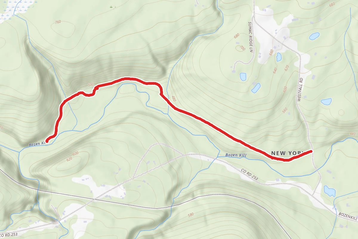 Bozen Kill White Trail to Red Trail