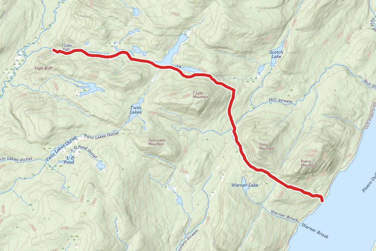 T Lake Falls Trail