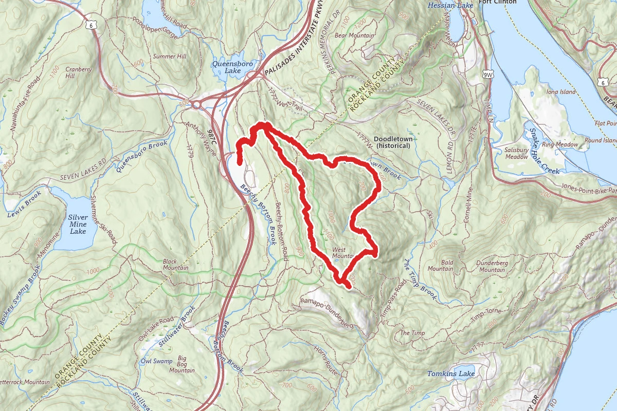 West Mountain Shelter via Doodletown Bridle Path Loop