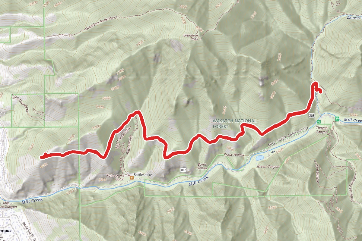 Church Creek to Pipeline Overlook