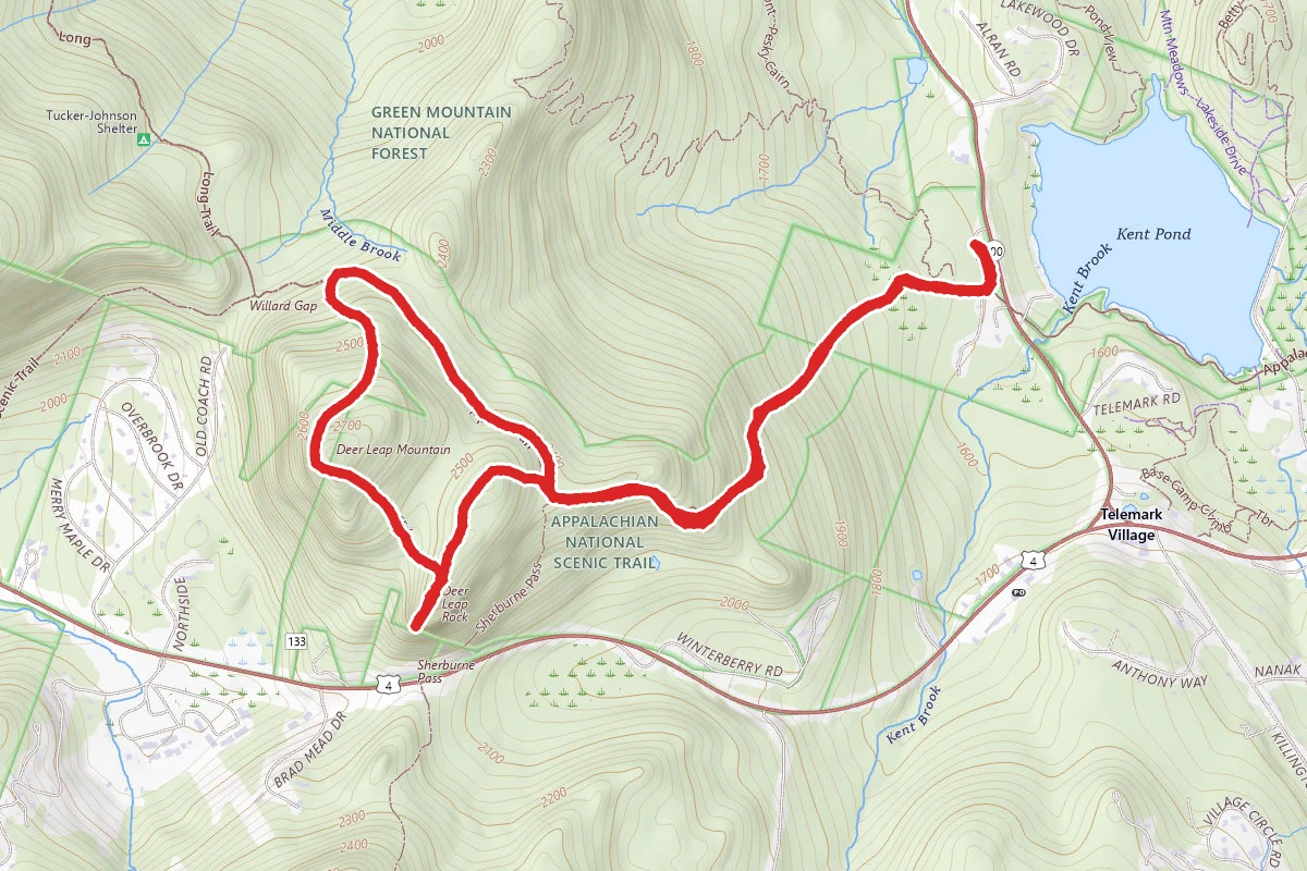 Deer Leap Mountain with Overlook Loop