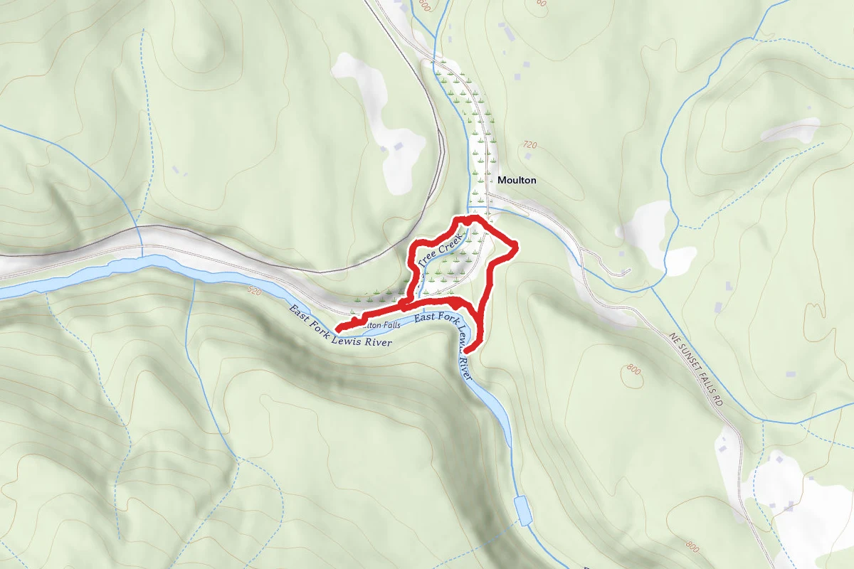 East Fork Lewis River, Yacolt Falls, and Moulton Falls Loop