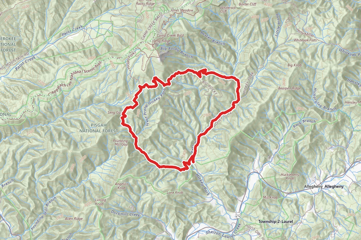 Hickey Fork Trail to White Oak Flats Trail Loop