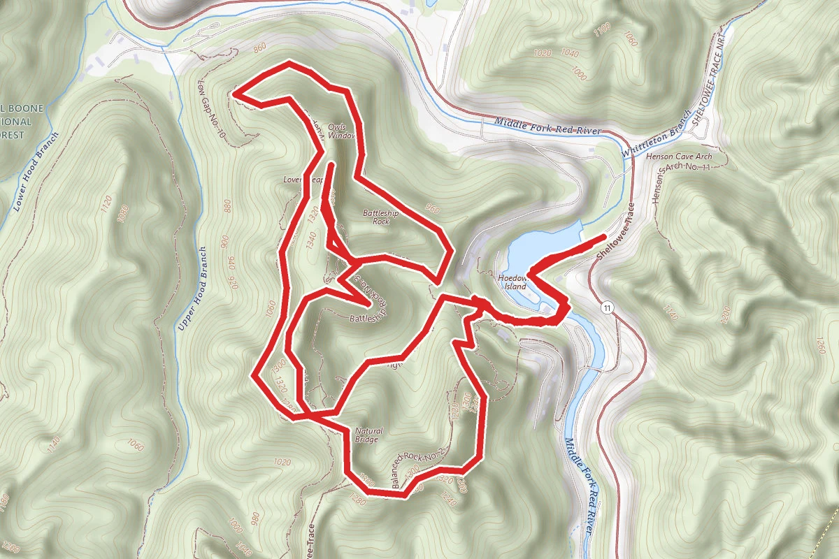 Natural Bridge and Battleship Rock Trail