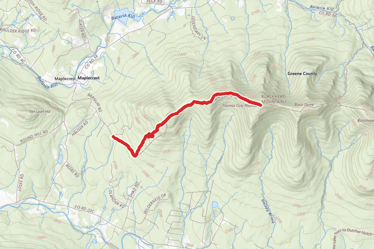 Thomas Cole Mountain via Black Dome Range Trail