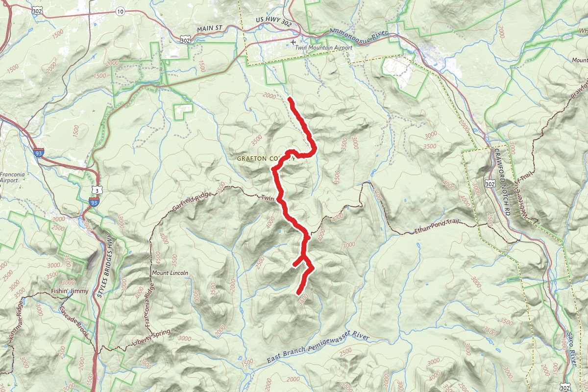 North and South Twin, Guyot, Bond, West Bond, and Bondcliff Trails
